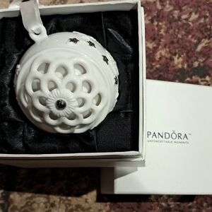 Pandora White and Black Holiday Ornament